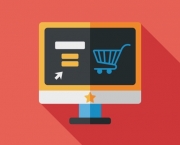 online shopping flat icon with long shadow,eps10