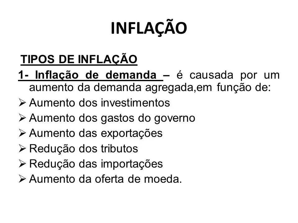 Tipos de Inflação Existentes e Como Funciona Economia Cultura Mix