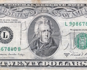 Papel-moeda dos EUA (20 dÃ³lares).