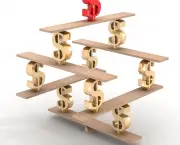 Financial balance. Stable equilibrium. 3D image.