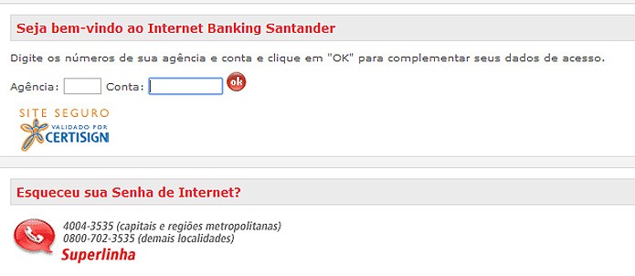Cadastrar Senha Internet Banking Santander