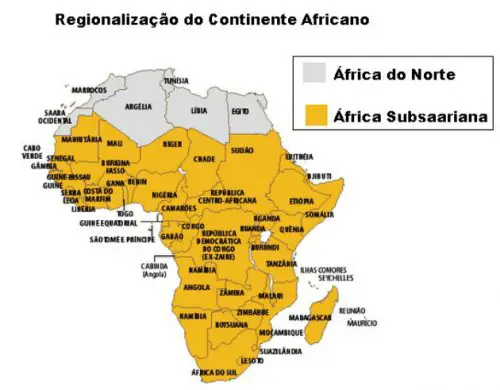África Subsaariana no Mapa