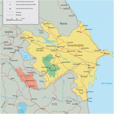 Azerbaijão no Mapa 